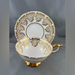 Royal Stafford Bone China Gold Gilt Cup & Saucer